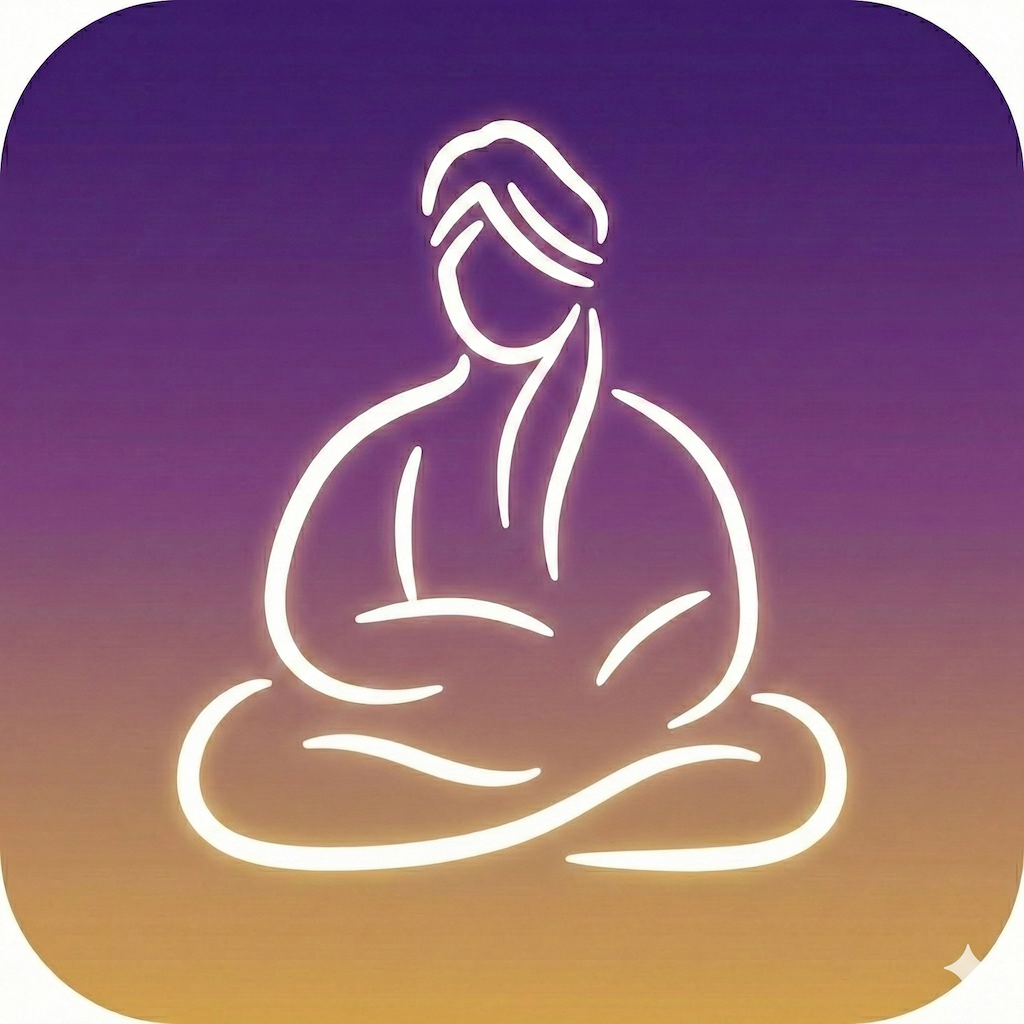 Nalanda app cover featuring a glowing seated figure